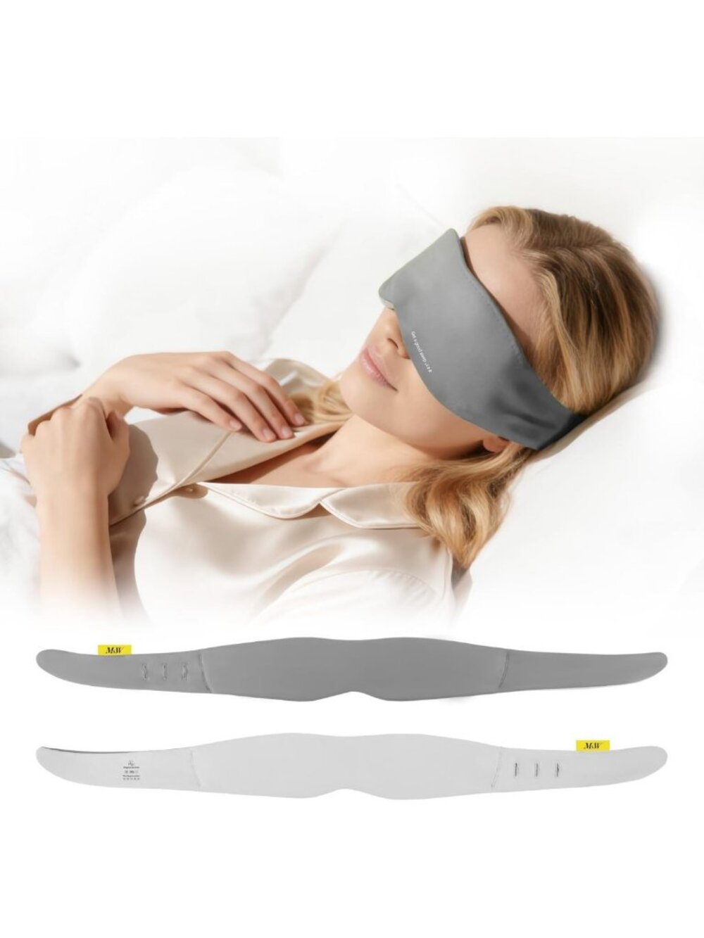 3D Contoured Weighted Eye Mask for Sleep, Blackout Comfort, Relaxation